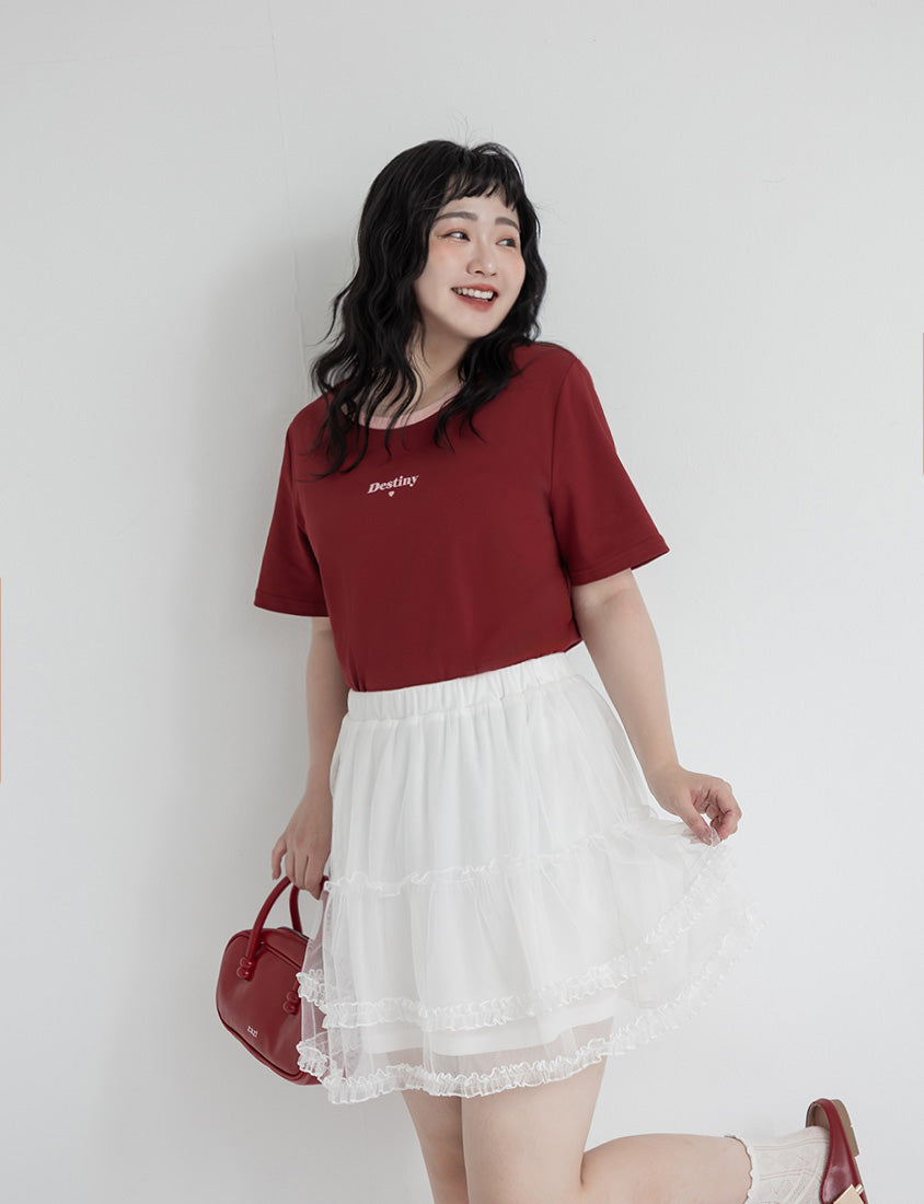 Instant Cooling Flocked Oversized Plus Size Tee