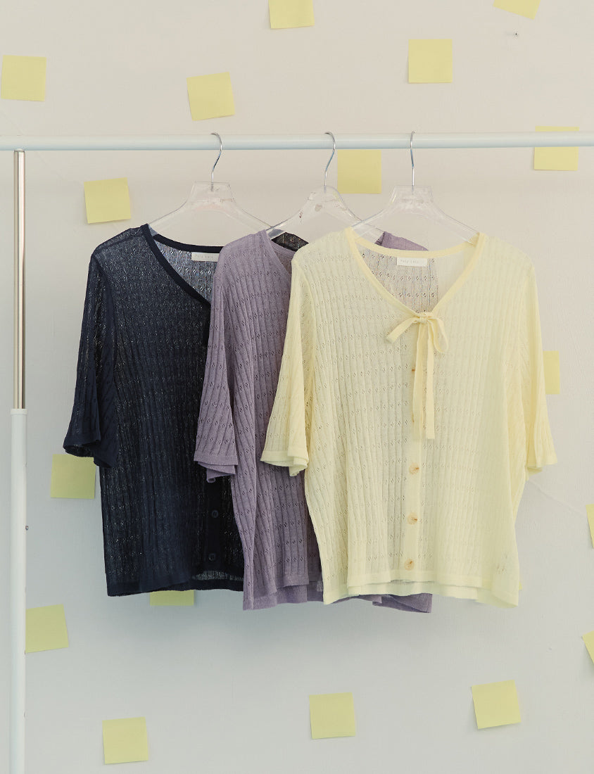 MISS. Lyocell Linen Ribbed Knit Plus Size Cardigan