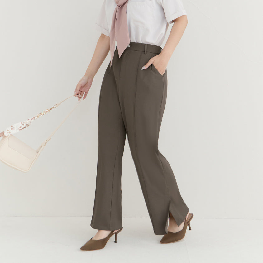 MISS. Instant Cooling Slim Fit Plus Size Flared Trousers