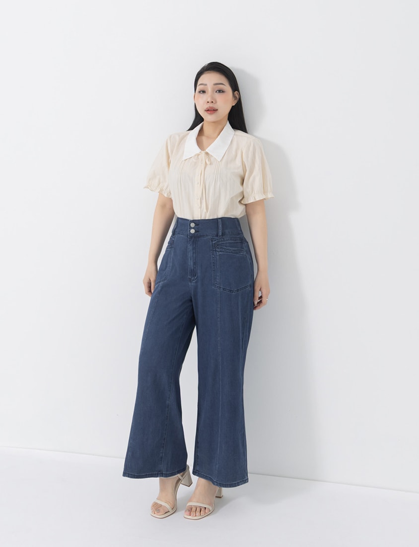 Lightweight Cloud Denim Zero-Restriction Plus Size Jeans (Short)