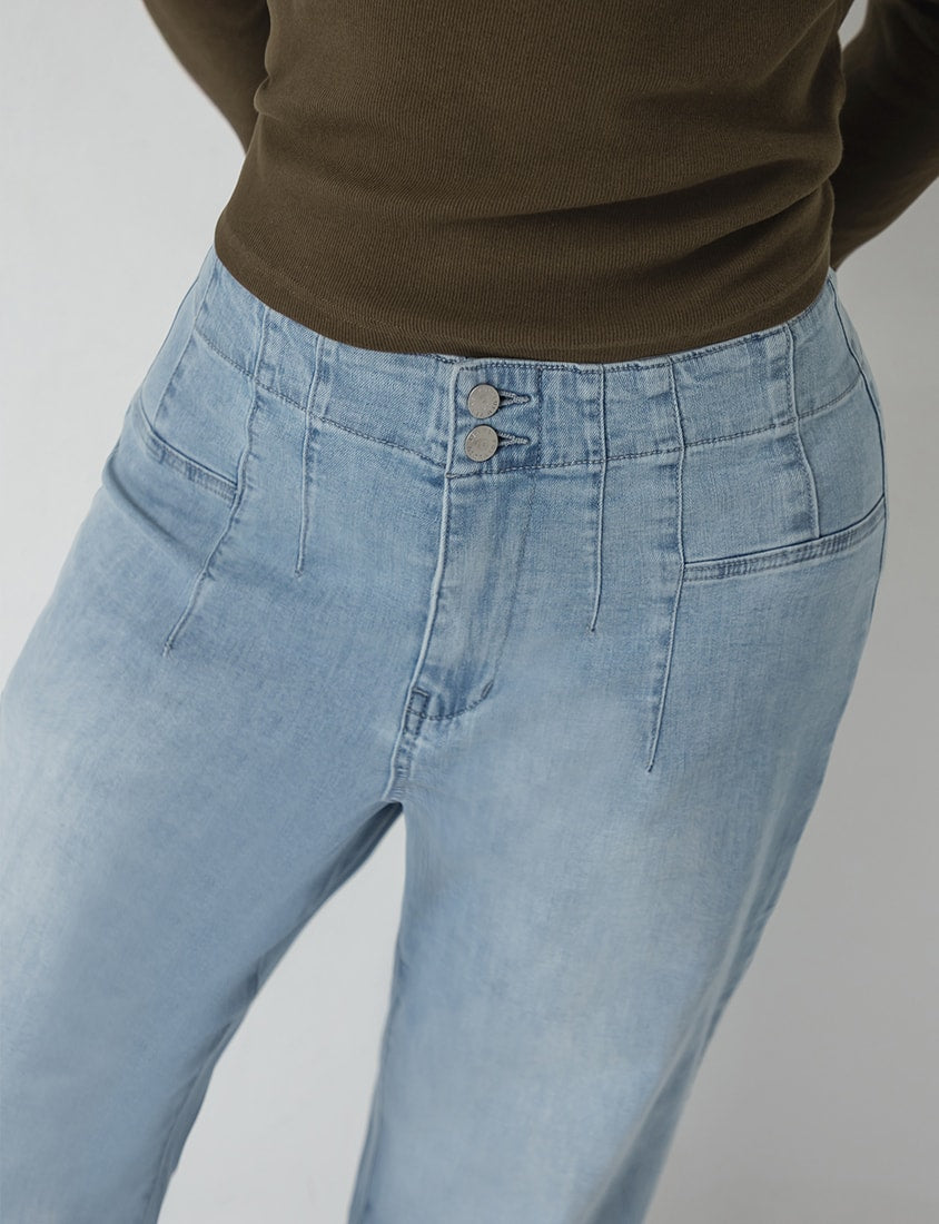 MUA! High Waist Corset Sculpting Long Leg Plus Size Flare Jeans
