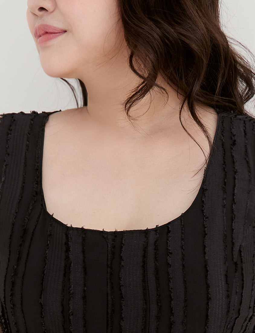 Apple-Shaped Friendly! Perfect Fit Jacquard Elegant Plus Size Maxi Dress