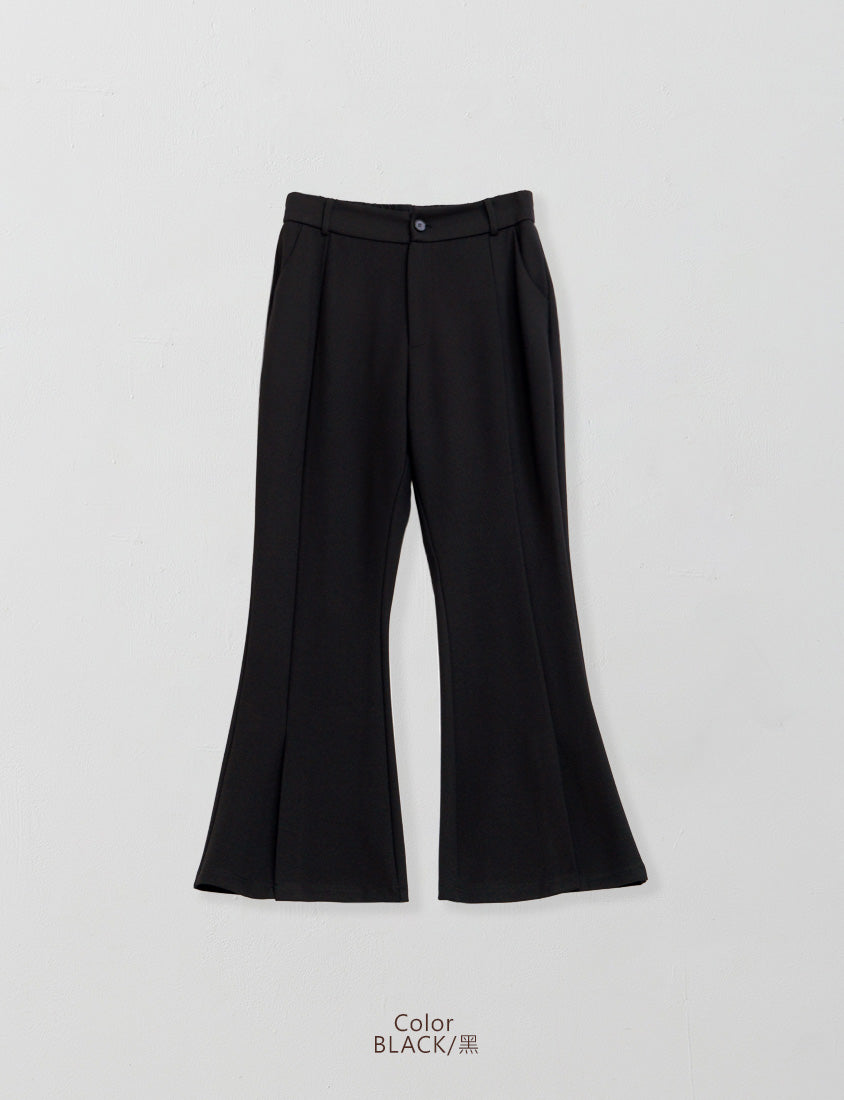 MISS. Pear-Shaped Friendly! Perfect Fit Slit Plus Size Flare Tailored Pants