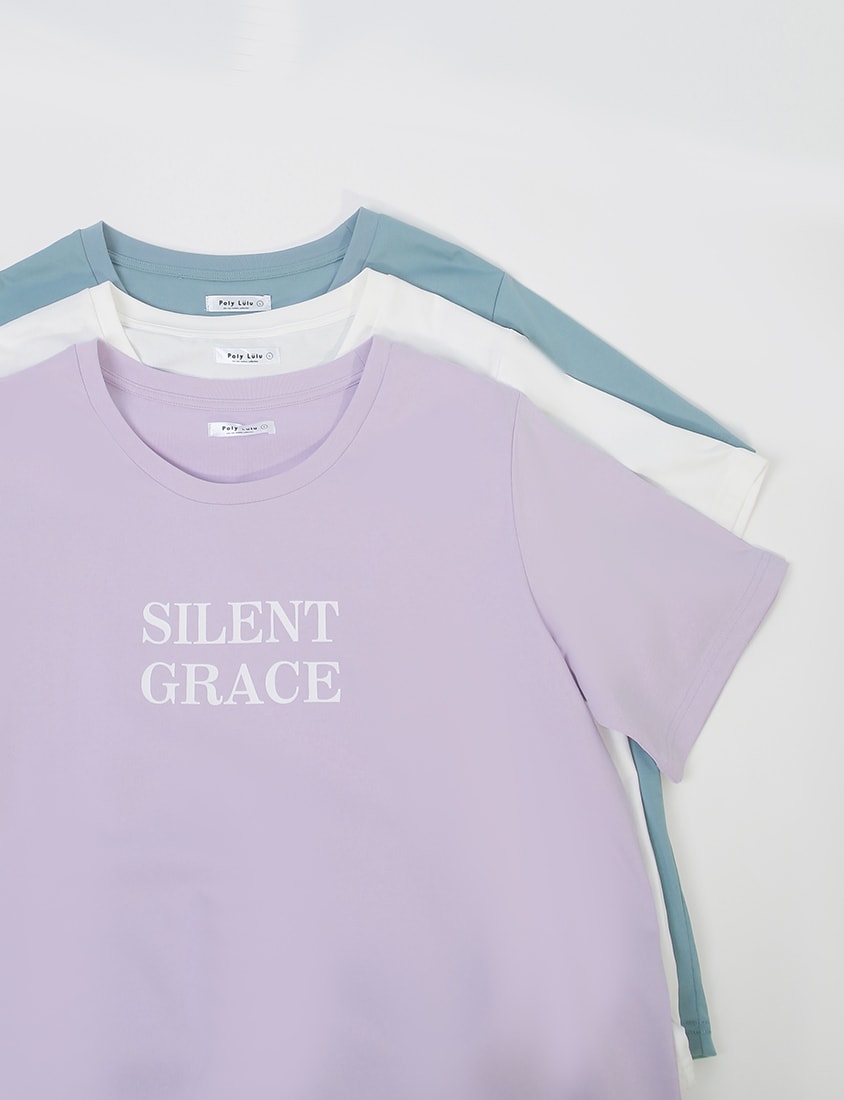 MISS. Basic Graphic Print Plus Size Short Sleeve Tee
