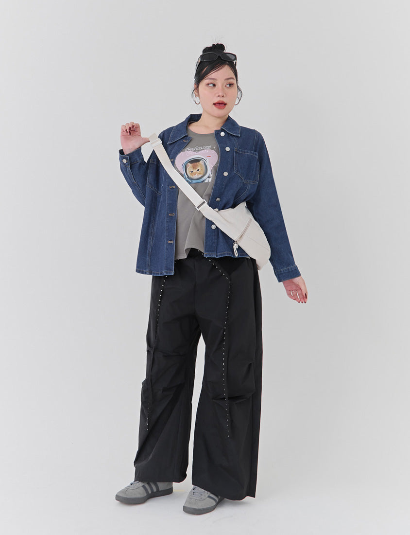 Spacesuit Cover Cat Graphic Plus Size Sweater (Unisex) (MIND.A.DAY Collaboration)
