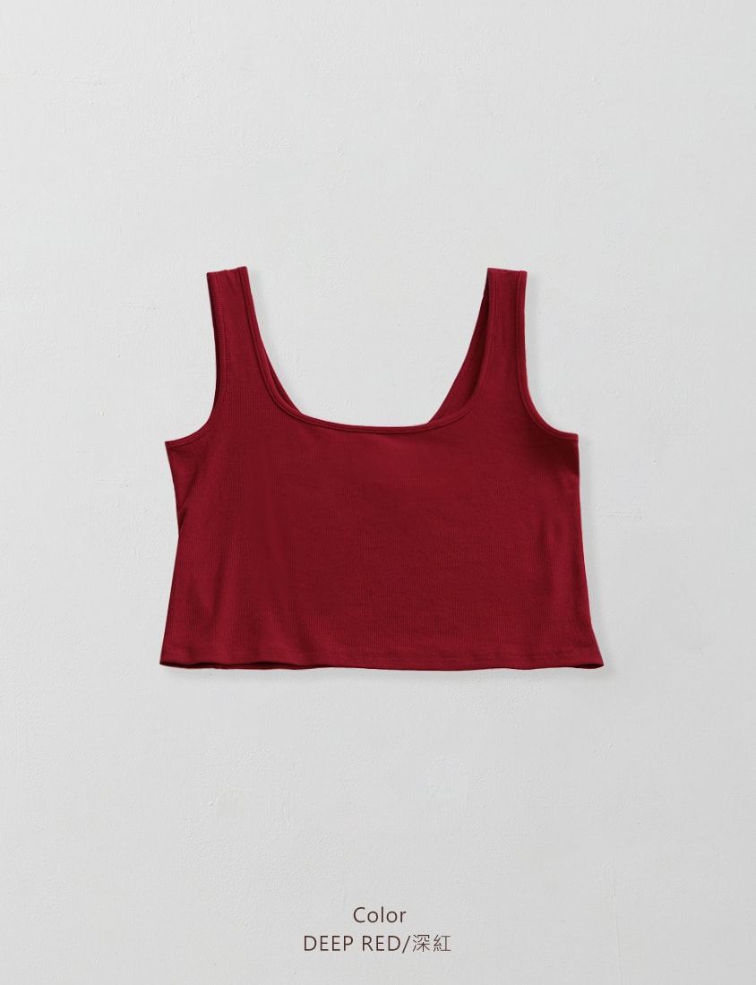 MUA! Open-Back Square Neck Plus Size Cropped Tank