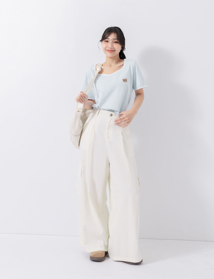 Cooling Lyocell Twill Cargo Plus Size Pants