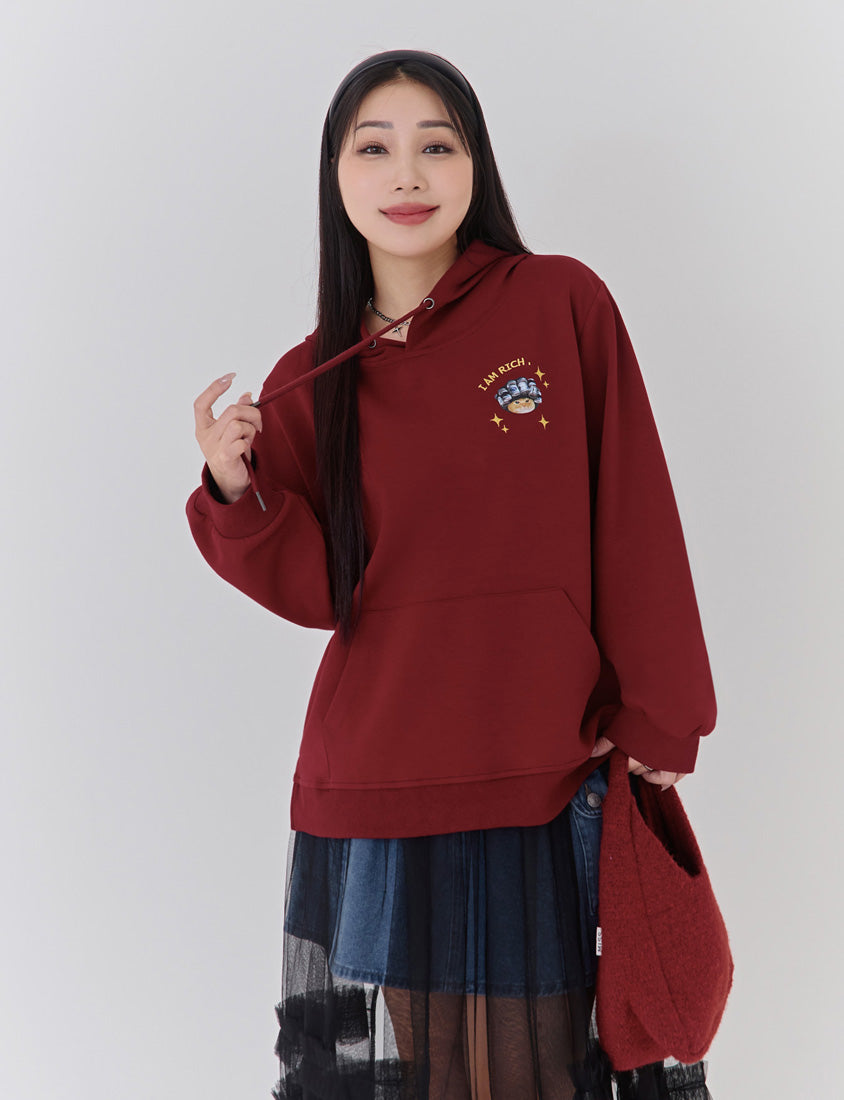 Lucky Cover Cat Embroidered Hoodie (Unisex) (MIND.A.DAY Collaboration)