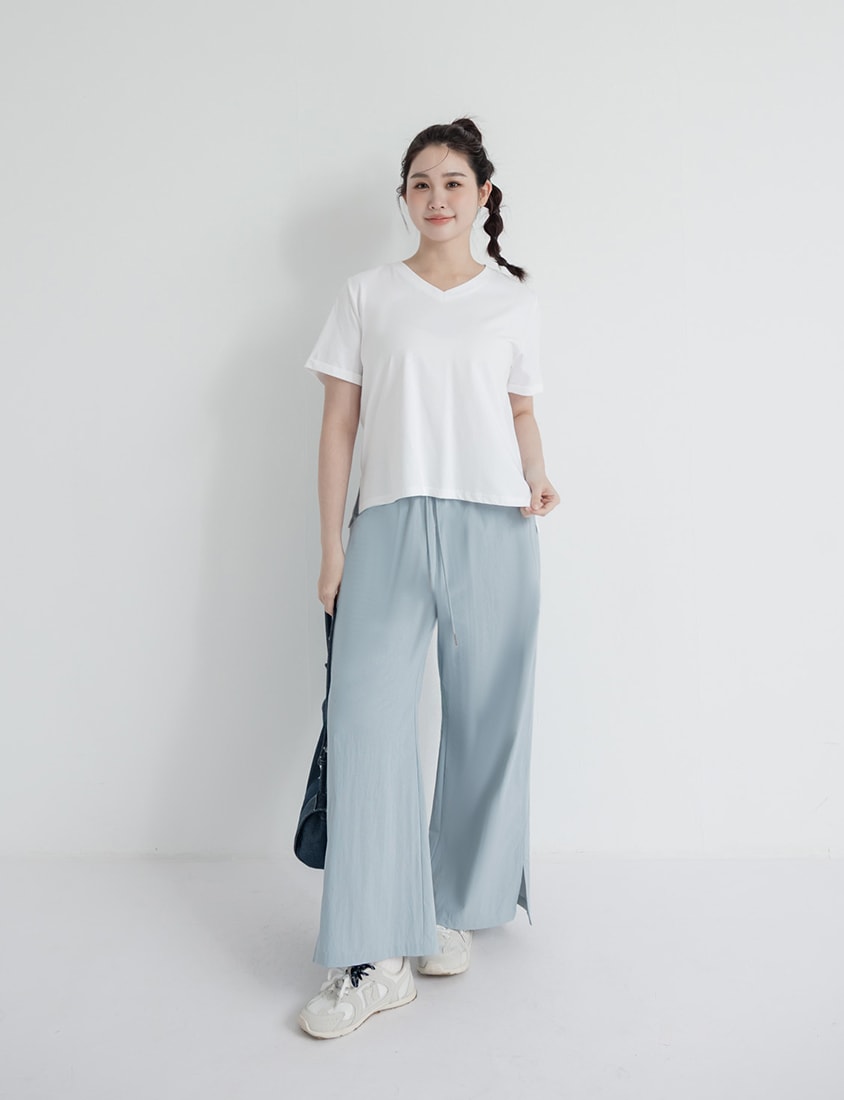Instant Icy Cooling Sorona Plus Size V-Neck Tee