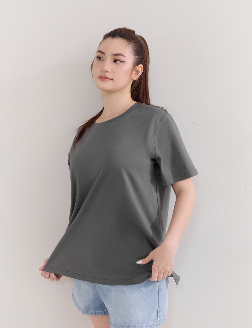 Instant Cooling Side Slit Oversized Plus Size Tee