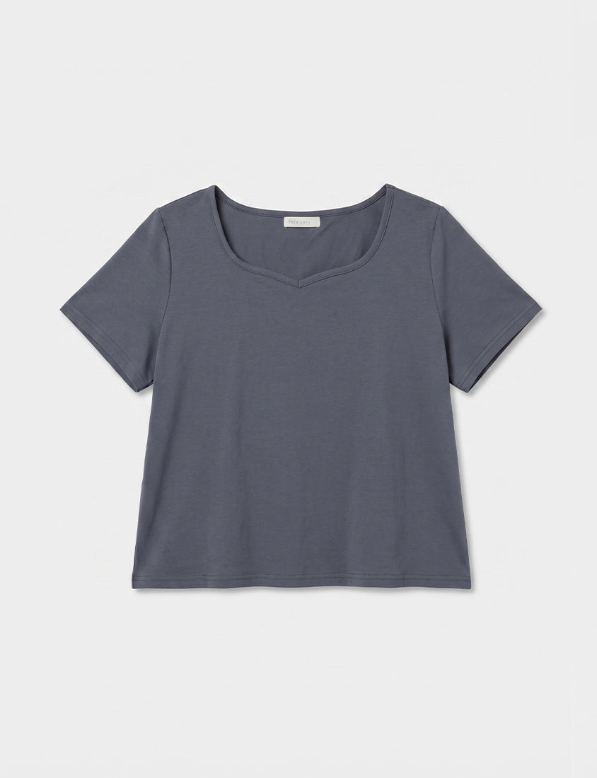 Upgraded 2.0! Sweetheart Neckline Plus Size Slim Tee