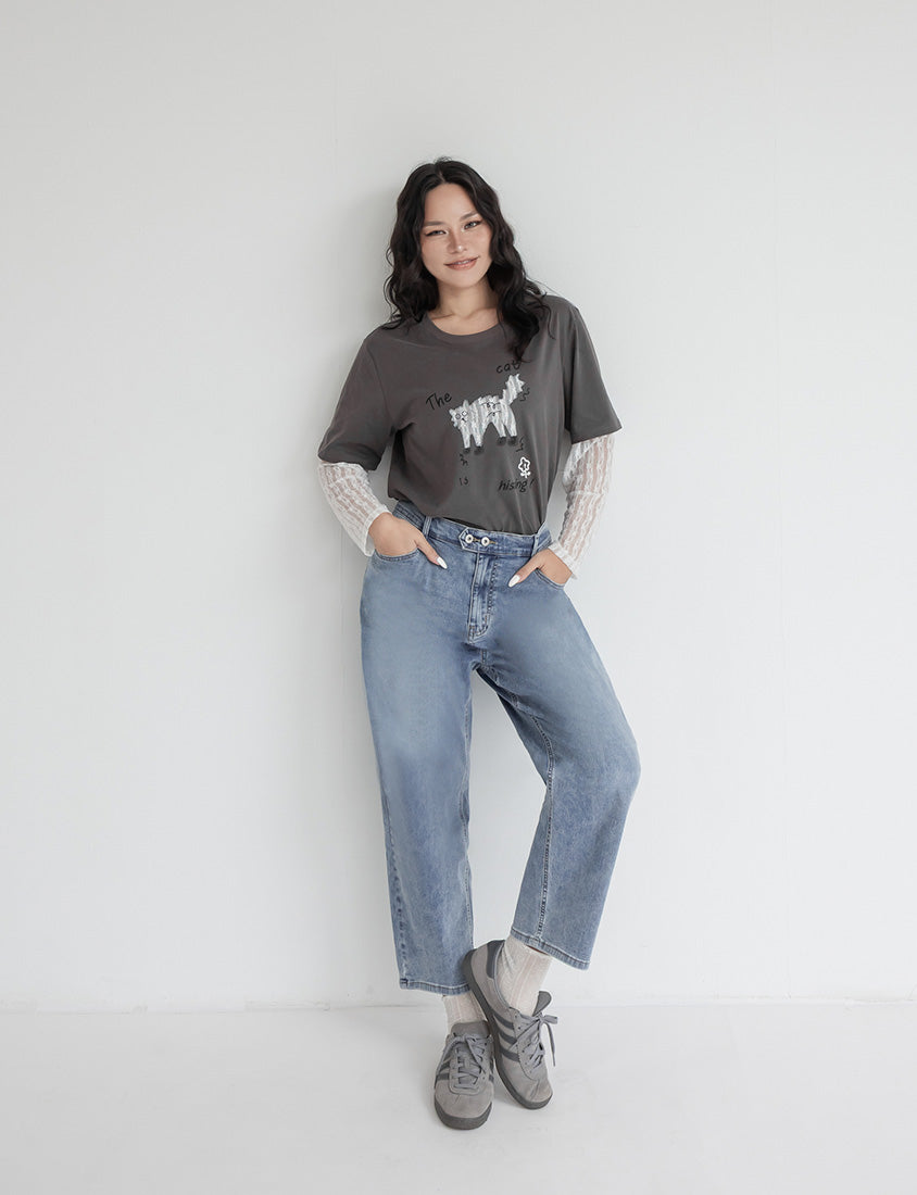 Zero Restriction Cloud Denim Plus Size Cropped Jeans (Long)