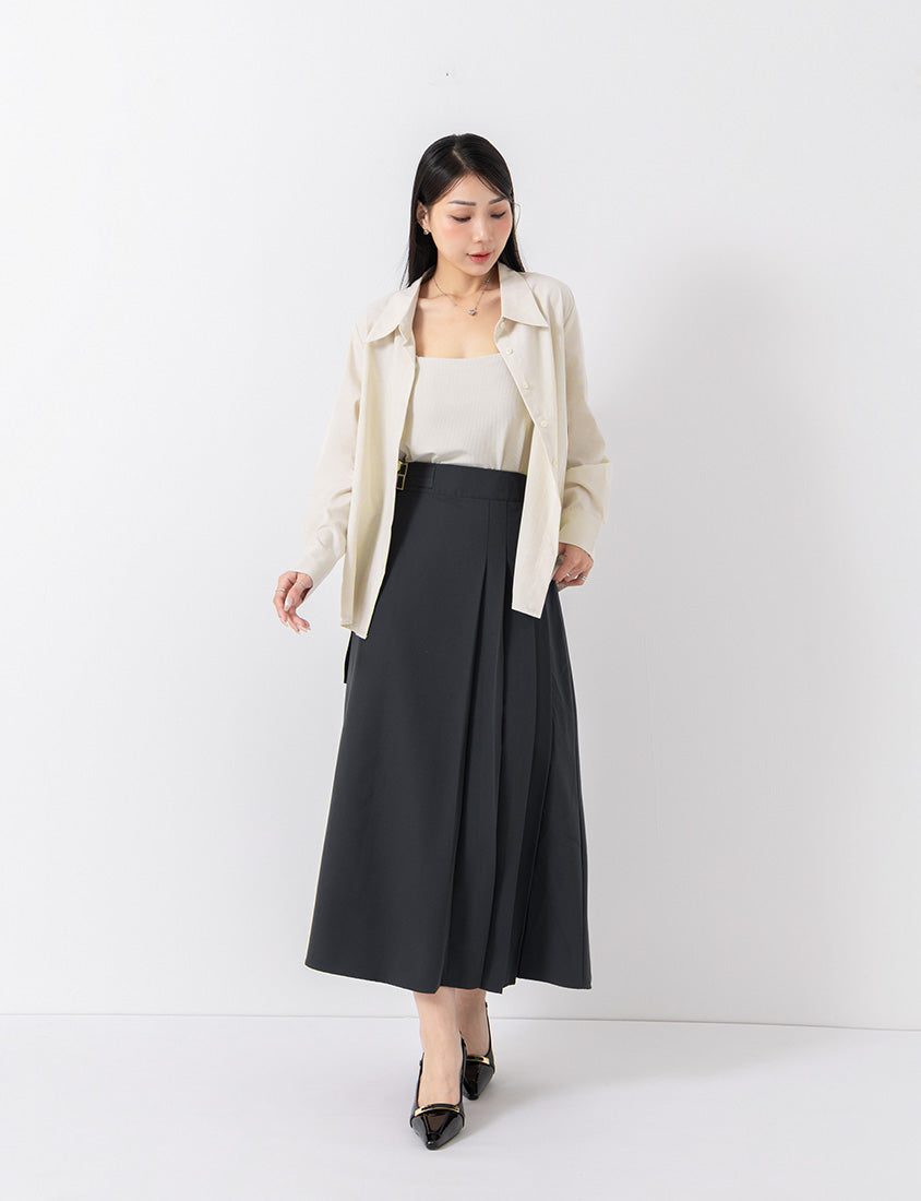 MISS. Minimal Breathable Lyocell Long Sleeve Plus Size Shirt