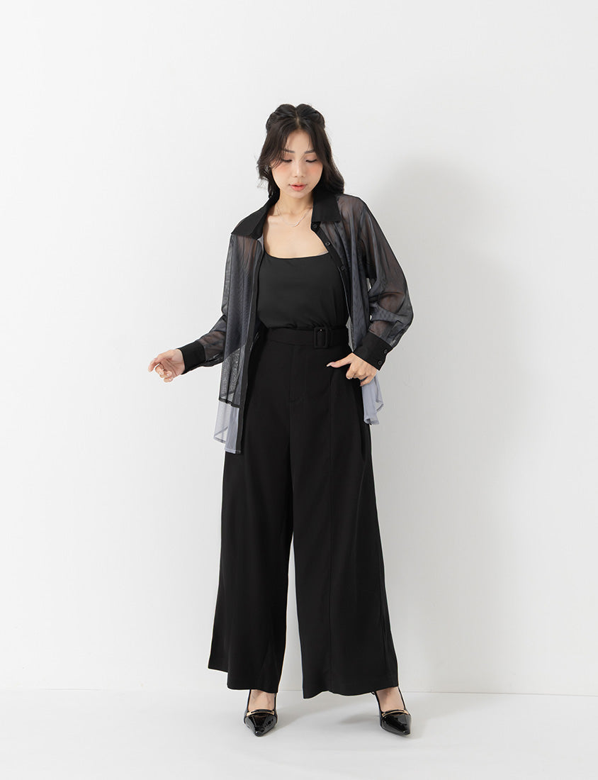 MISS. Japanese-Inspired Ethereal Sheer Layered Plus Size Shirt