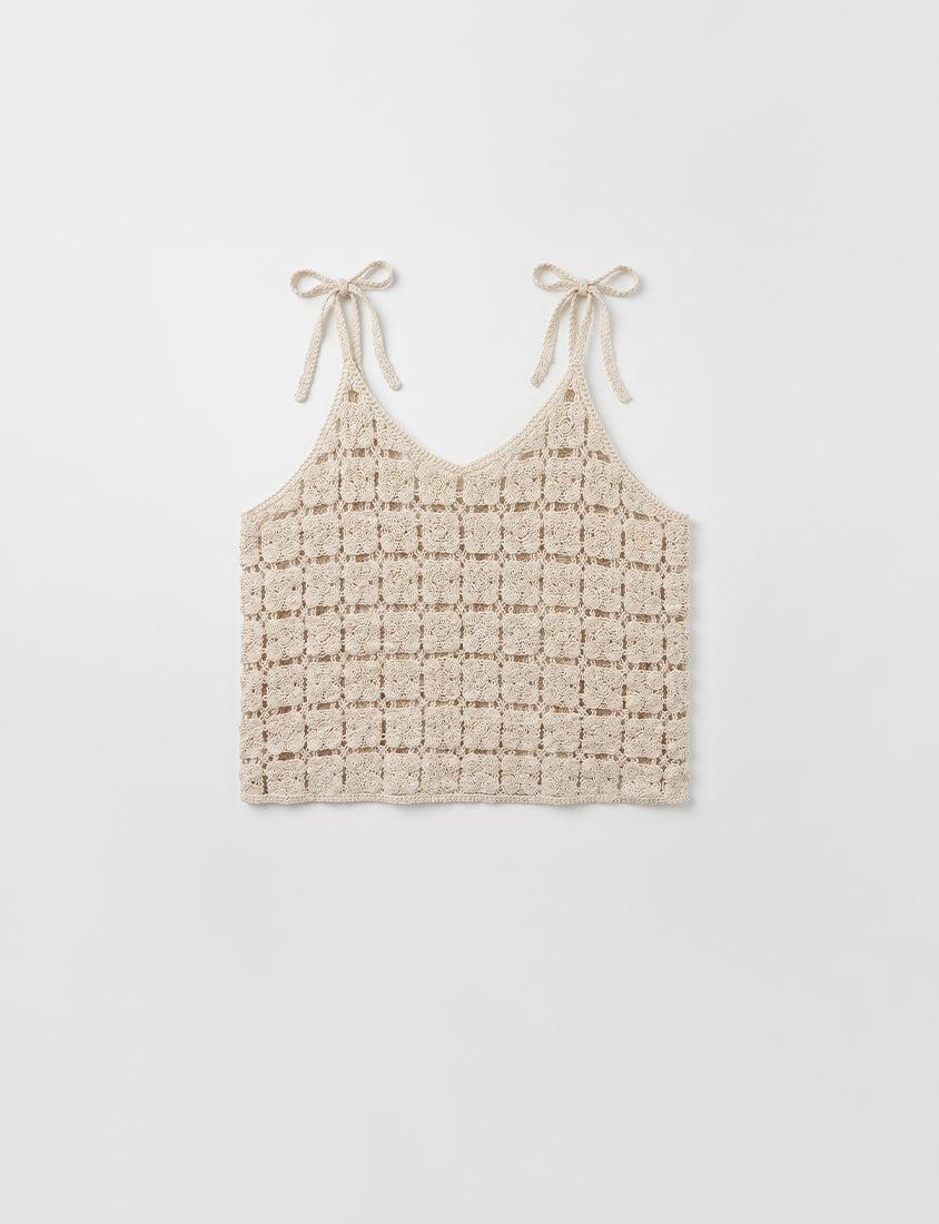 Japanese-Inspired Crochet Grid Plus Size  Vest