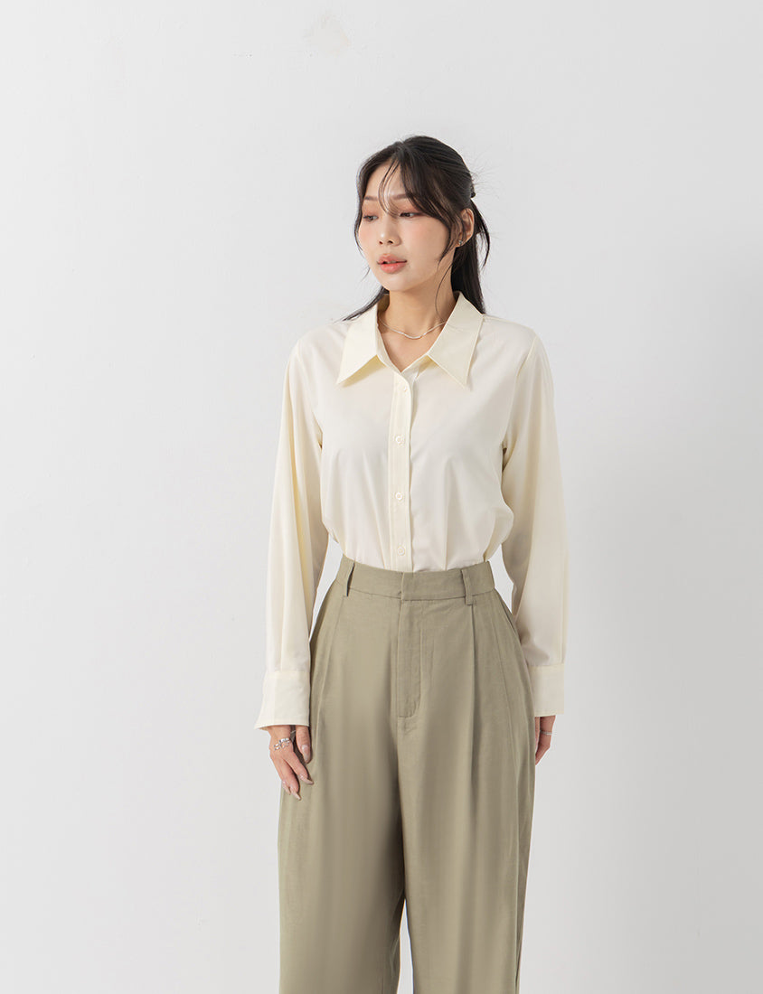 MISS. Tailored Pleated Lyocell Suit Plus Size Trousers