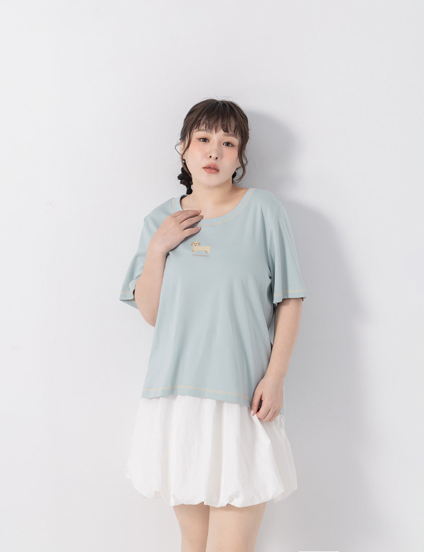 Instant Cooling Dachshund Print Plus Size Tee