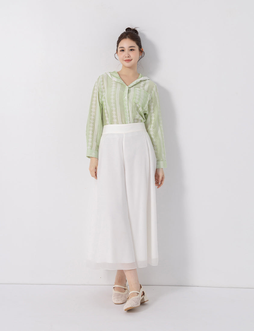 Japanese Style Semi-Sheer Lace Hooded Plus Size Jacket