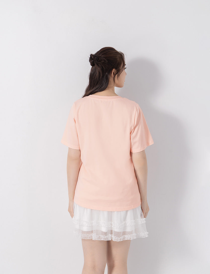 Cute Cat Print Oversized Plus Size Tee