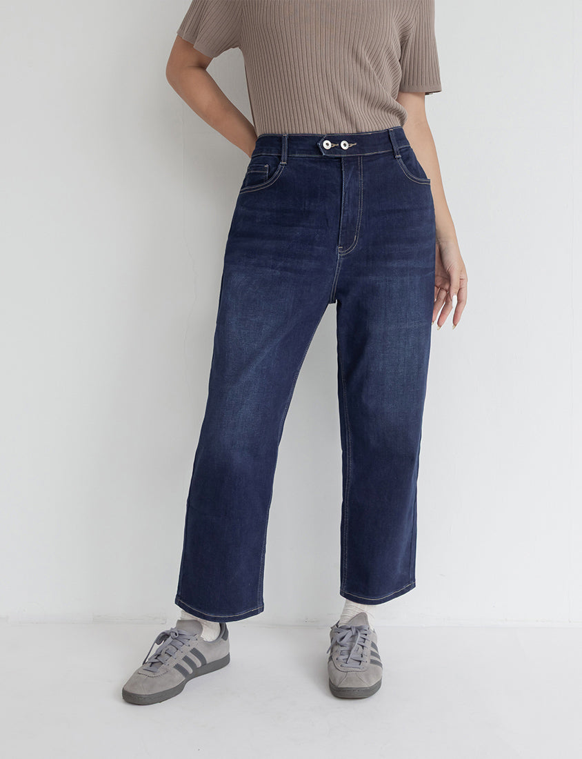 Zero Restriction Cloud Denim Plus Size Cropped Jeans (Long)