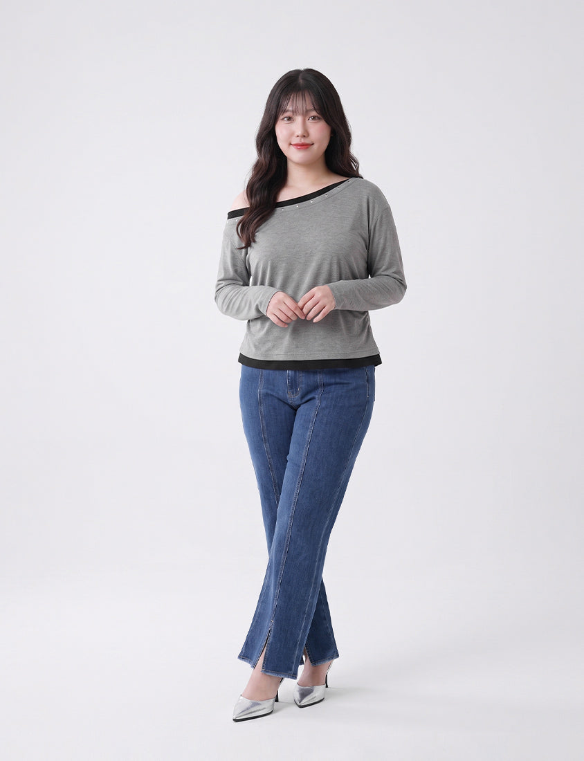 MUA! High Waist Tummy Flattering Supermodel Plus Size Flared Jeans