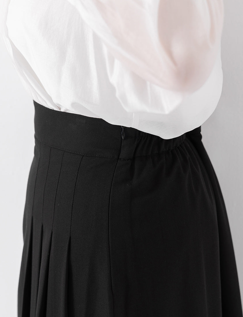 MISS. Tailored Pleated Suit Plus Size Maxi Skirt