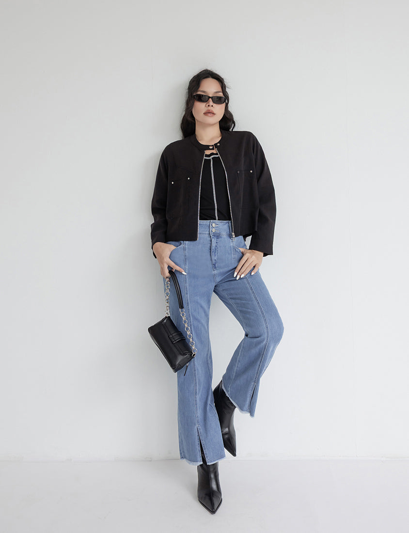 MUA! High Waist Tummy Flattering Supermodel Plus Size Flared Jeans