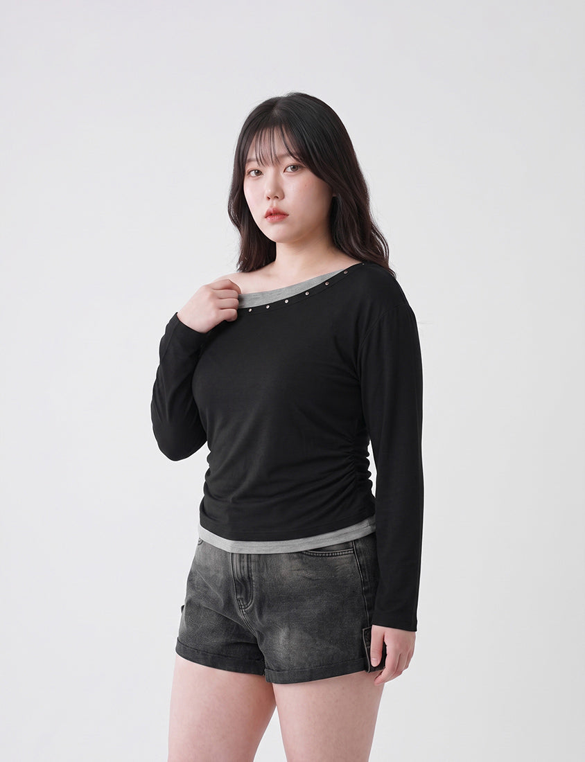 MUA! Sweet & Cool Asymmetrical One-Shoulder Plus Size Top