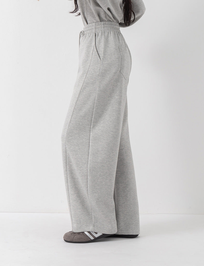 QQ Yogurt Touch Cotton Slimming Curved-Leg Plus Size Pants