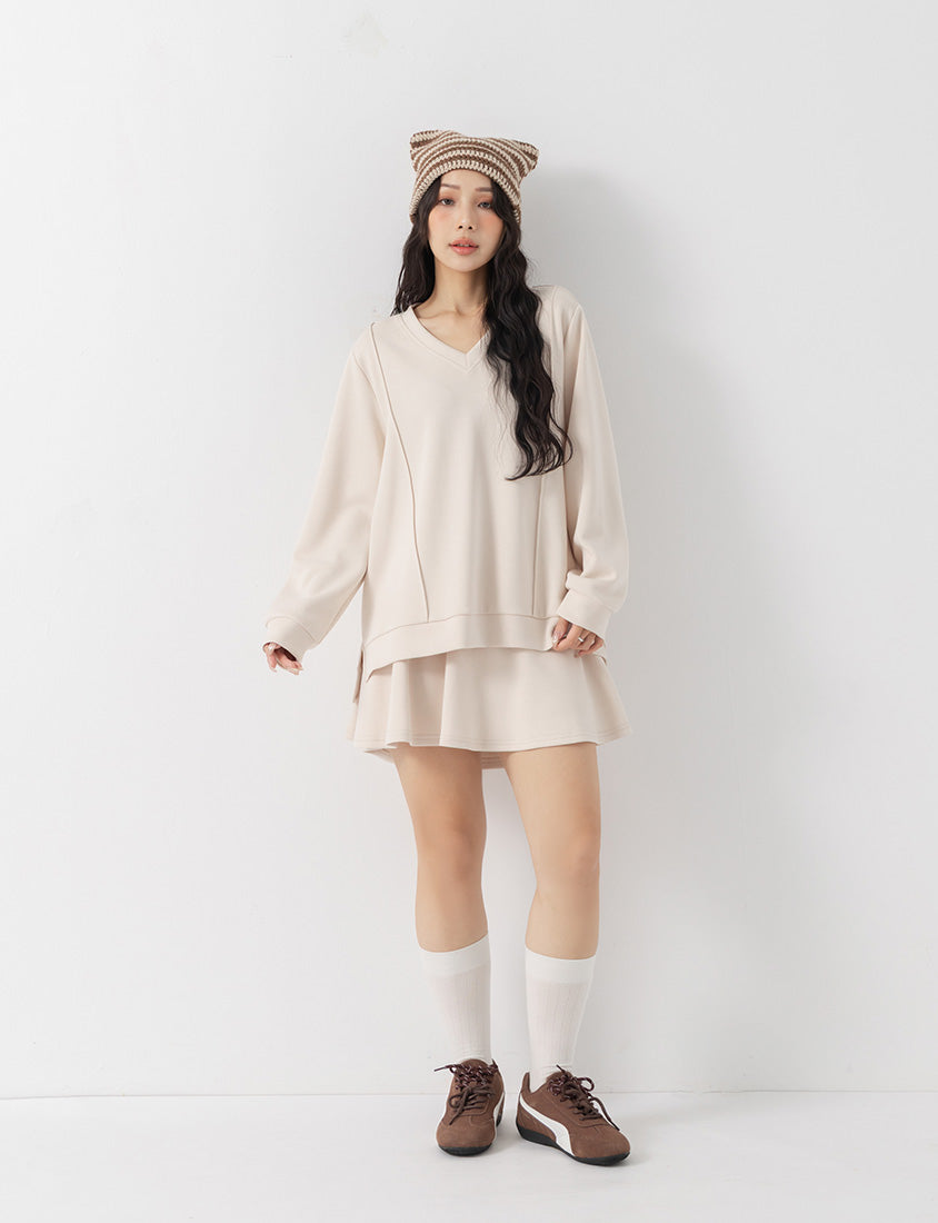 Pear-Shaped Friendly! Perfect Fit Seamed Yogurt Touch Plus Size Sweater