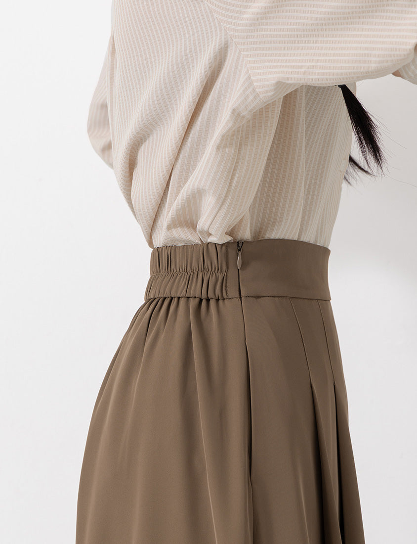 Instant Cooling Chiffon Pleated Plus Size Wide Leg Pants