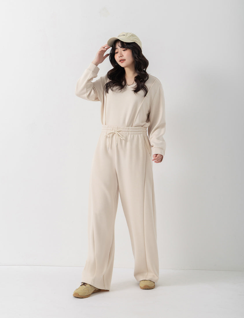 Apple-Shaped Friendly! Perfect Fit Seamed Yogurt Touch Plus Size Sweater