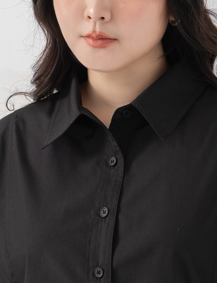 Apple-Shaped Friendly! Perfect Fit Seamed Versatile Plus Size Shirt