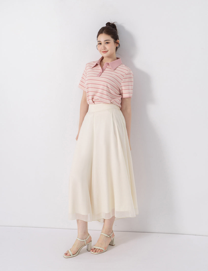 Wide Waistband Ethereal Sheer Plus Size Wide Leg Pants