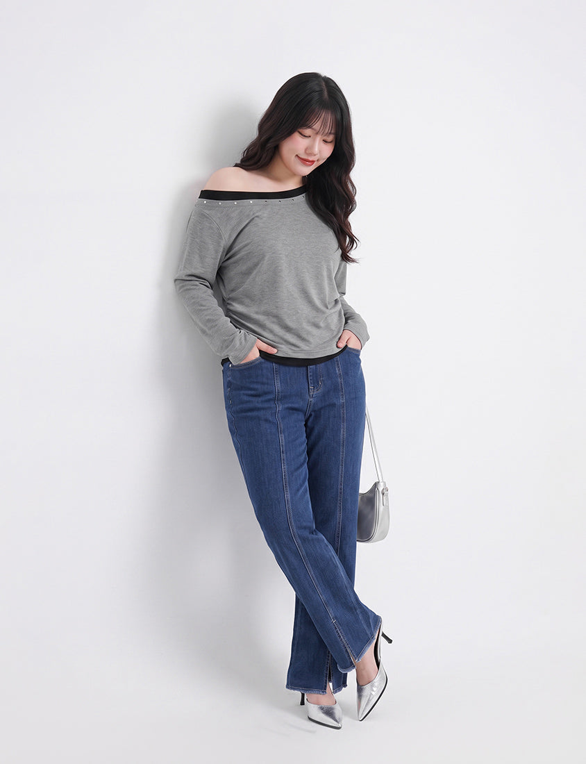 MUA! Sweet & Cool Asymmetrical One-Shoulder Plus Size Top