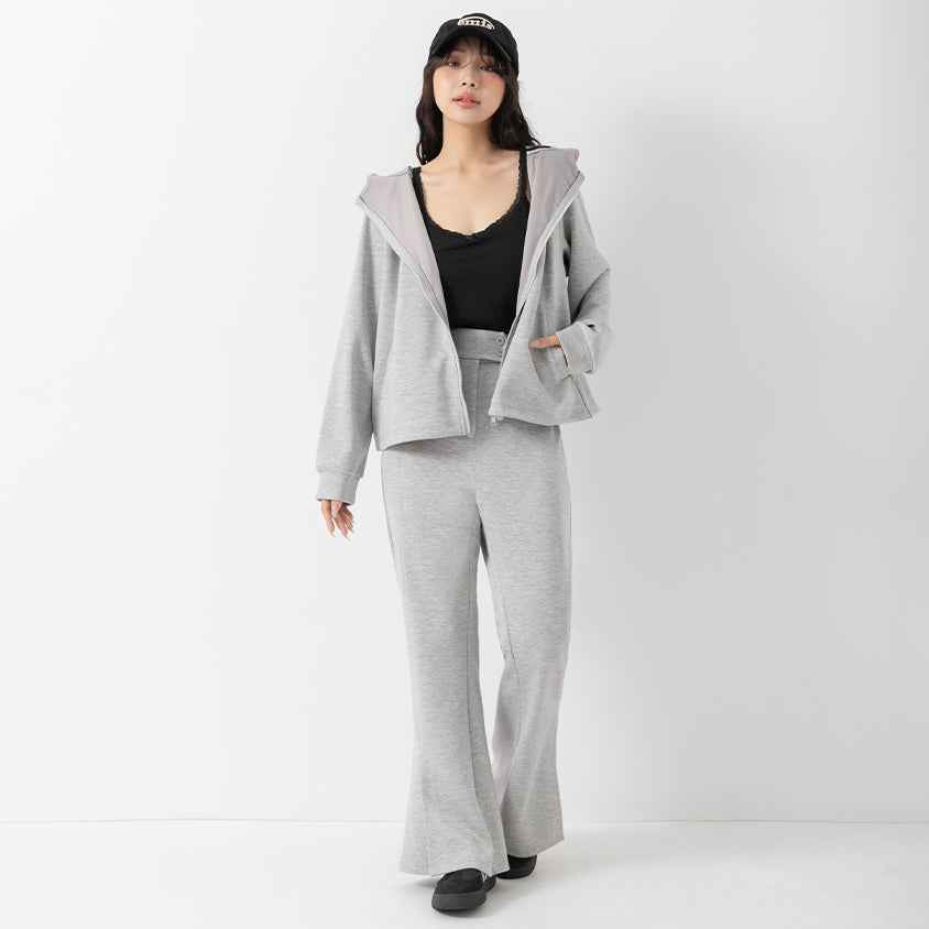 QQ Yogurt Touch Cotton Relaxed Fit Hoodie Plus Size Jacket