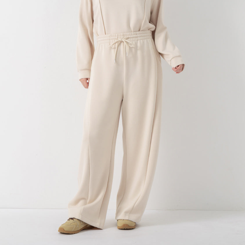 QQ Yogurt Touch Cotton Slimming Curved-Leg Plus Size Pants