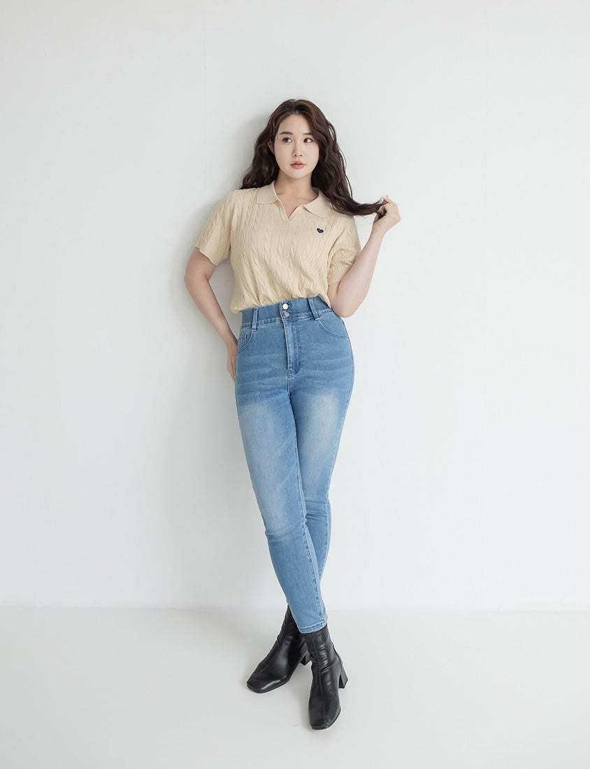 Push-Up High Waist Tummy-Control Plus Size Jeans