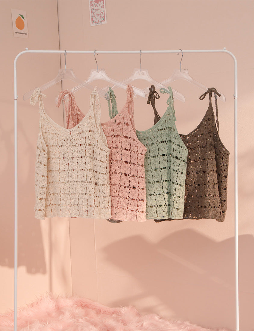 Japanese-Inspired Crochet Grid Plus Size  Vest