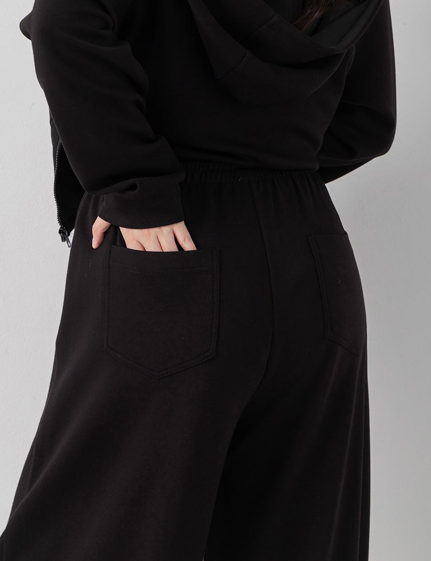 QQ Yogurt Touch Cotton Slimming Curved-Leg Plus Size Pants