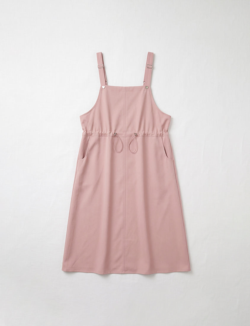 Adjustable Heart Button Strap Plus Size Maxi Dress