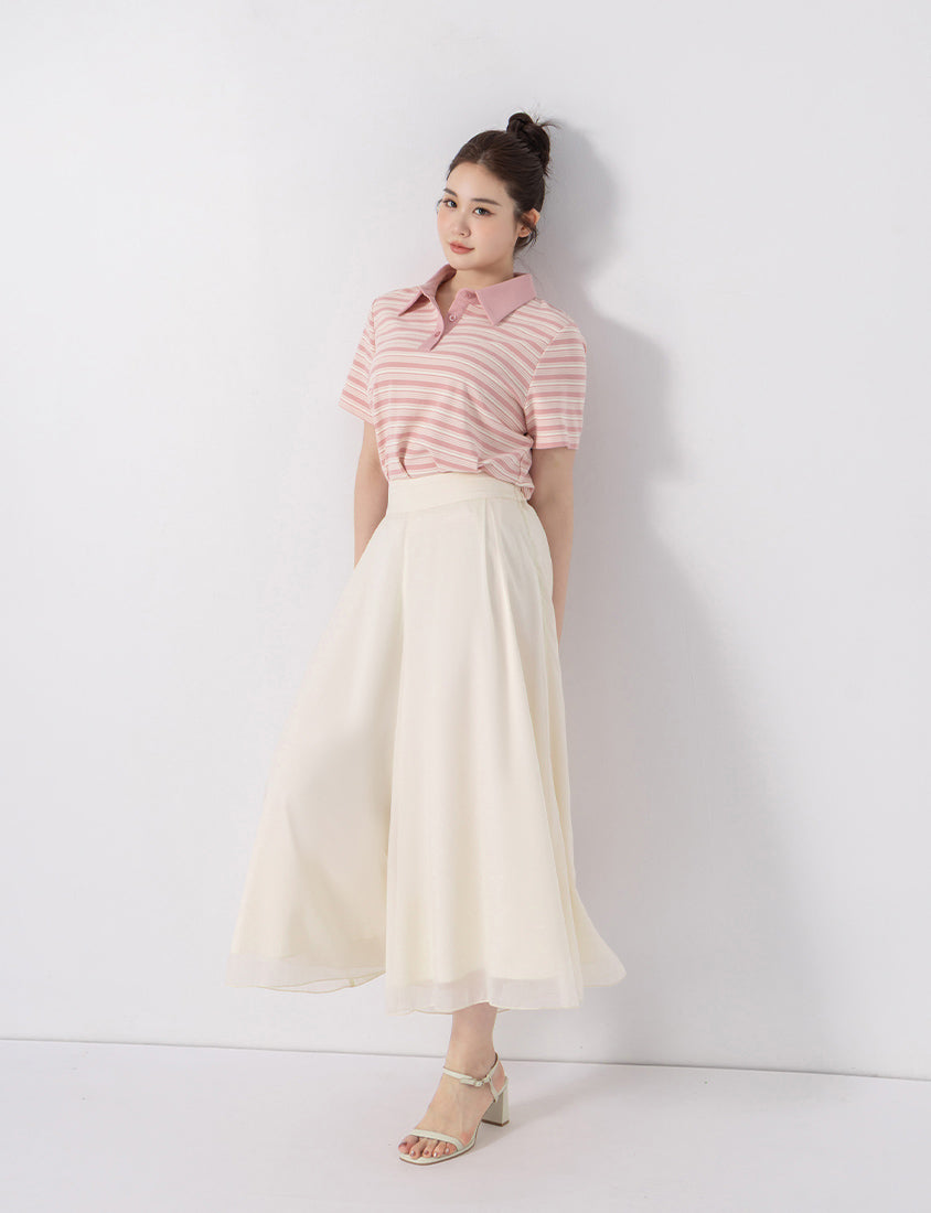 Wide Waistband Ethereal Sheer Plus Size Wide Leg Pants