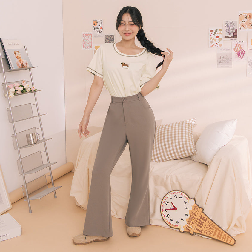 Perfect Proportion Slim Fit Plus Size Flared Trousers (Regular)