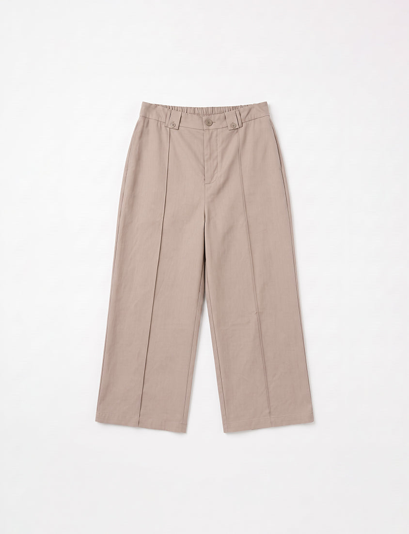 MISS. Lyocell Twill Topstitched Plus Size Trousers