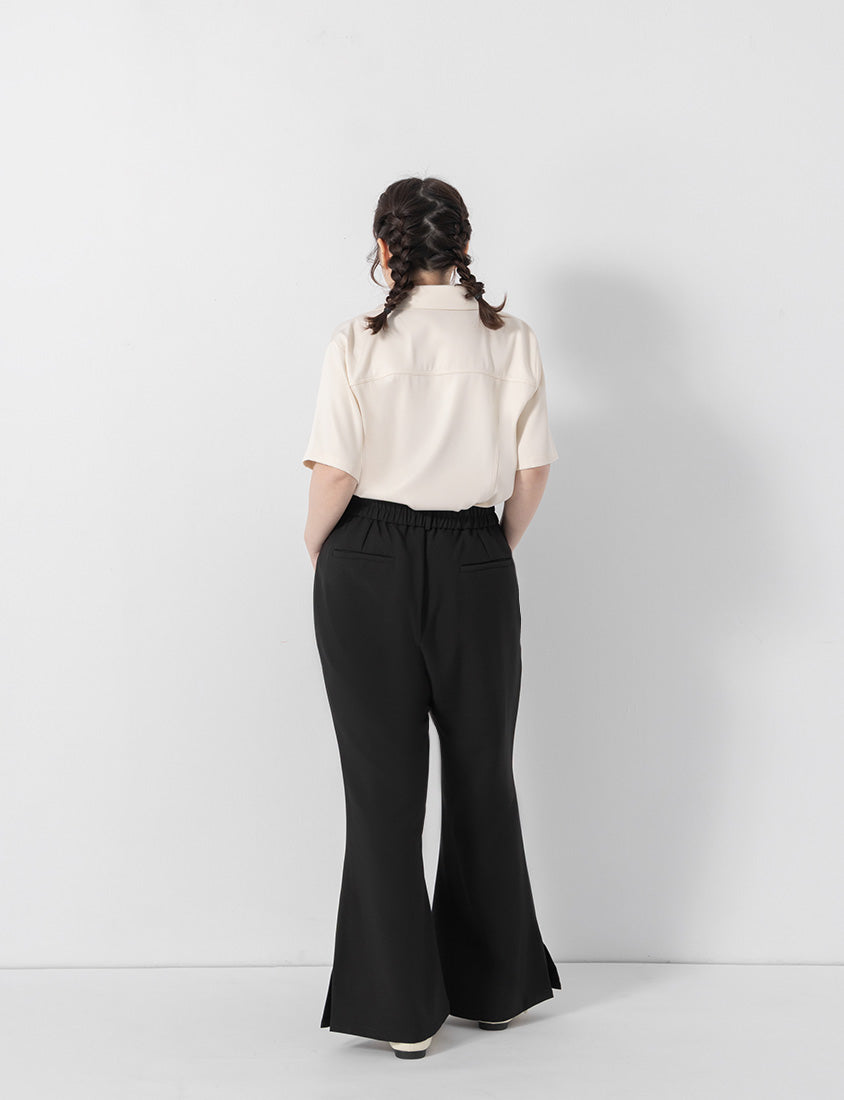 Perfect Proportion Slim Fit Plus Size Flared Trousers (Short)