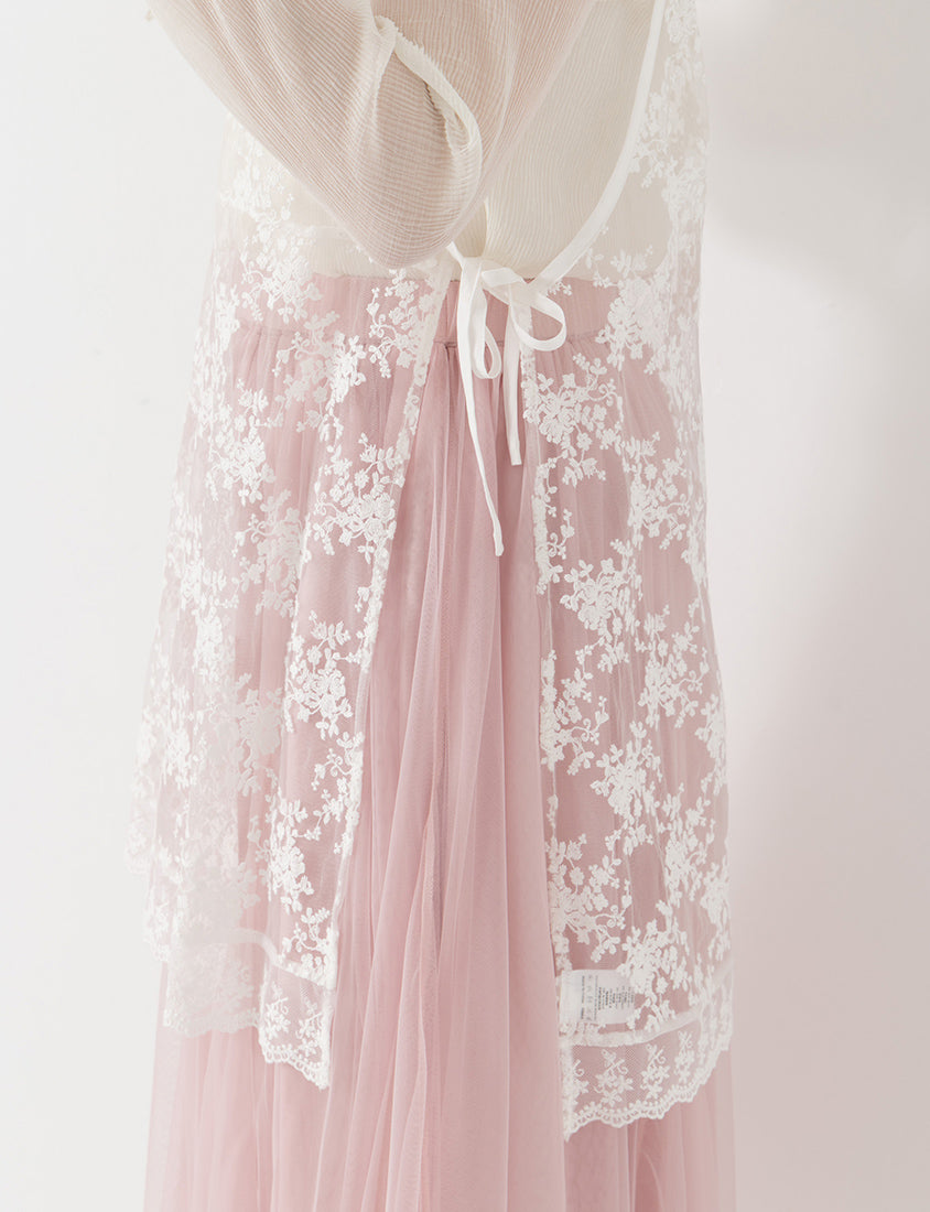 MISS. Lace Embroidered Side-Tie Layering Plus Size Vest