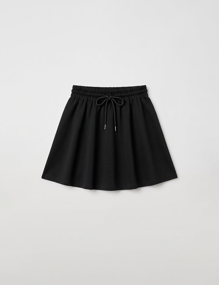 QQ Yogurt Touch Cotton Comfy A-Line Plus Size Mini Skirt