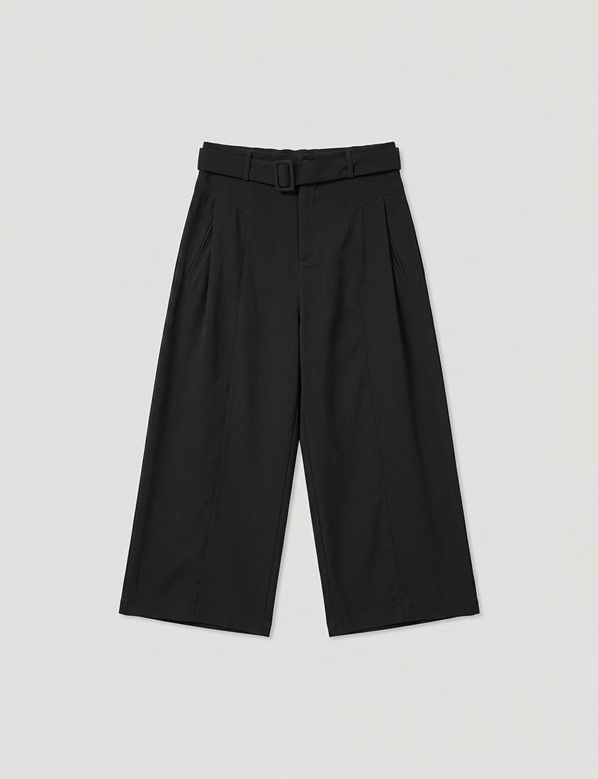 MISS. Tailored Wrinkle-Resistant Plus Size Wide Leg Pants (With Belt)