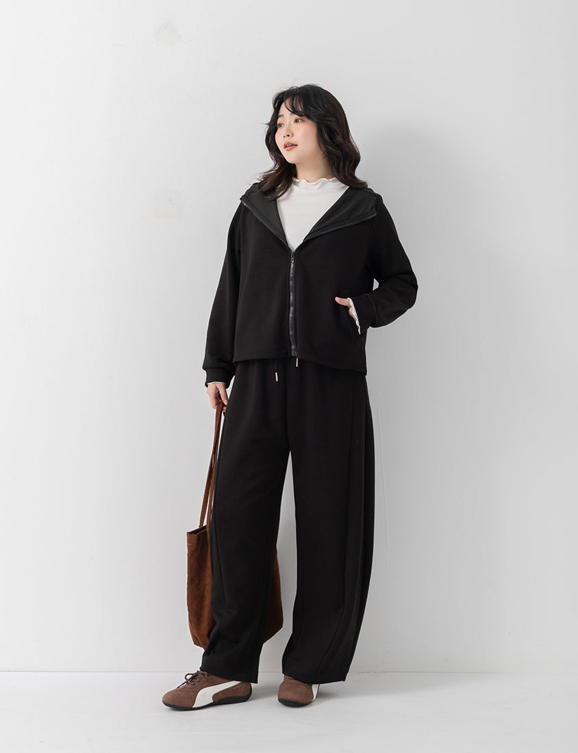 QQ Yogurt Touch Cotton Relaxed Fit Hoodie Plus Size Jacket